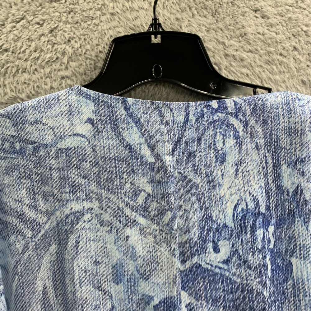 CHICOS Blouse Womens Size 2 / Large Top Blue - Picture 5 of 7